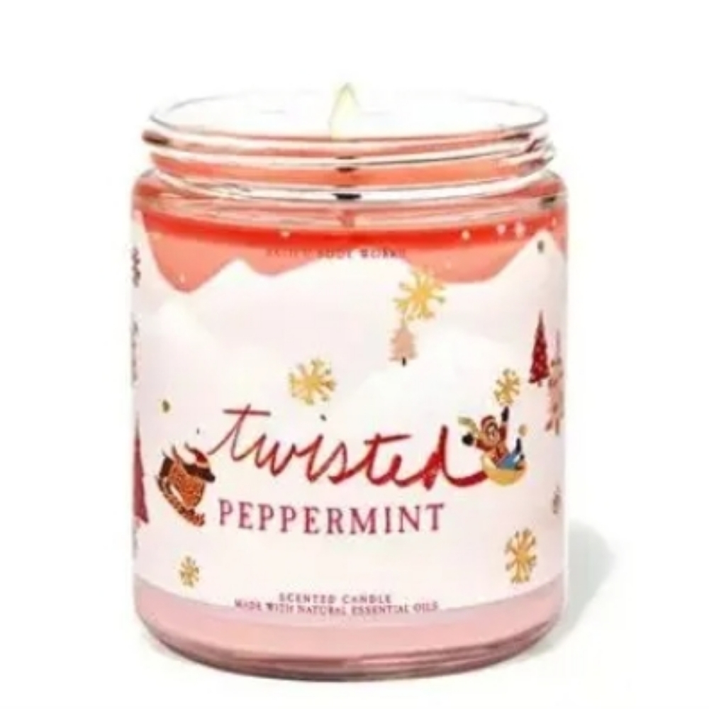 BBW Twisted Peppermint Candle